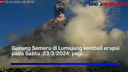 下载视频: Kembali Erupsi, Gunung Semeru Semburkan Abu Vulkanik Setinggi 1.000 Meter