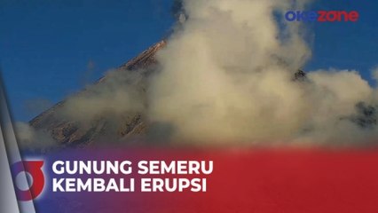 Download Video: Gunung Semeru Kembali Erupsi, Semburkan Abu Vulkanik Setinggi 1.000 Meter