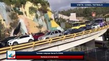 Taxistas colapsan Santa Fe, CDMX Caos vial por Protestas