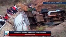 Identifican 19 cuerpos de migrantes tras accidente carretero