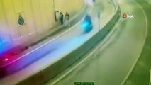 Şişli'de polis memurunun şehit olduğu feci kaza kamerada