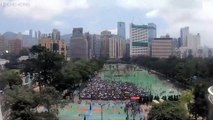 Timelapse footage shows mass protests in Hong Kong