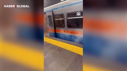 Aksaray Metro İstasyonu'nda korku dolu görüntüler! Büyük panikle kaçtılar