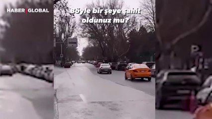 Ankara'da vatandaşları hayrete düşüren kar yağışı!