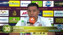 Cesar Farías, técnico de las Águilas mostró su satisfacción tras el empate contra Tolima