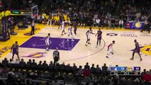 LeBron James slams one-handed dunk