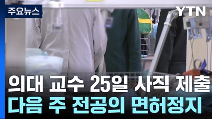 의대교수 25일 사직 제출 재확인...다음 주 전공의 면허정지 시작 / YTN