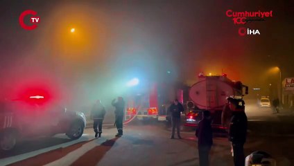 Tekirdağ'da korkutan iş yeri yangını: Yaralılar var!