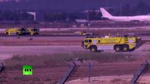 Alerta en el aeropuerto más grande de Israel en anticipación a un aterrizaje de emergencia