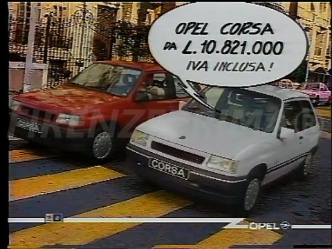 Sequenza spot Opel Corsa, Bedford Rascal, Opel Calibra, Astra, Vectra - anni '90