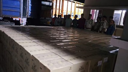 1000 पैटी अवैध शराब एव एक कंटेनर की कीमत लगभग 1,16,00,000/- रुपये जप्त