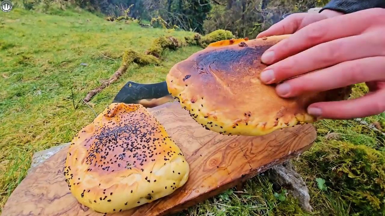 Giant Empanadas Cooked in Nature (Relaxing Video, Camping, ASMR)