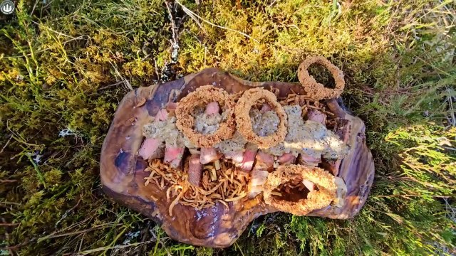 Juicy Steak with French Fries Cooked in Nature