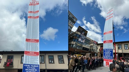 Bu kez Balıkesir'de 20 metrelik 'parsel parsel' pankartı