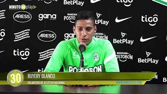 Ruyery Blanco valoró el trabajo del goleador Jefferson Duque y planteó un buen partido ante Santa Fe