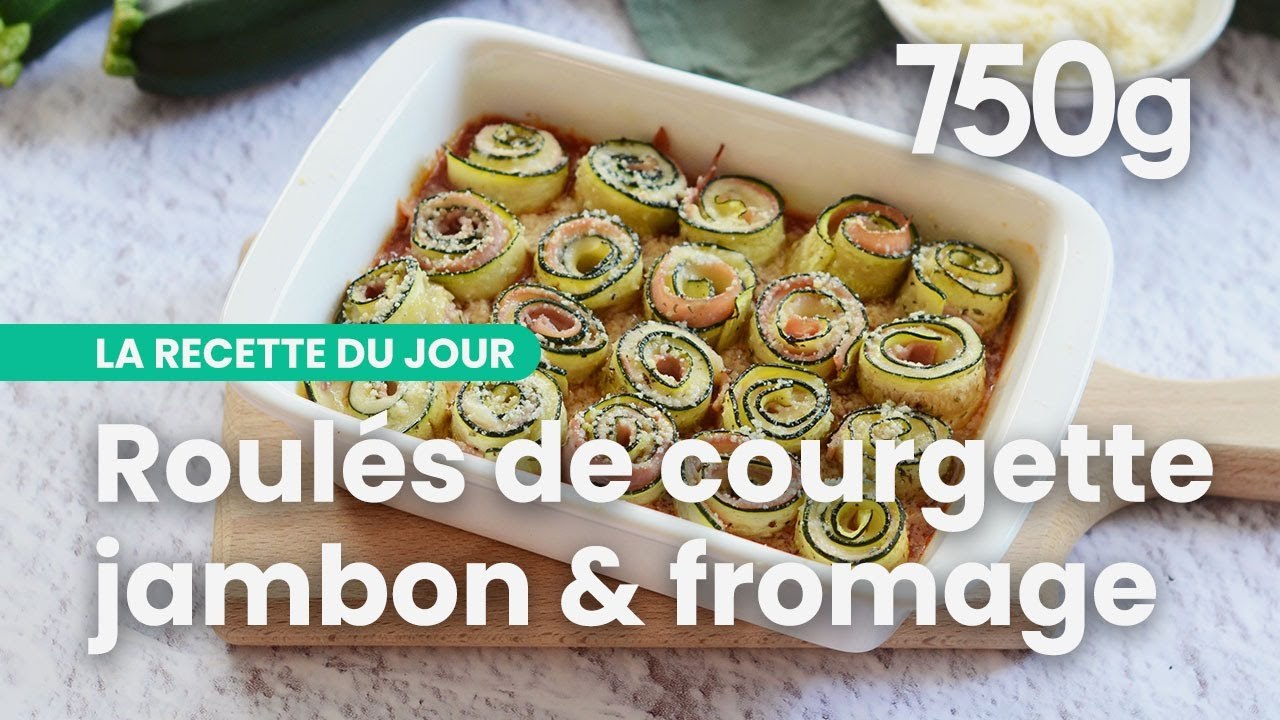 Les roulés de courgette au jambon et au fromage à la sauce tomate 