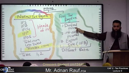 CAF-2 || Lecture 9|| Tax | sir Adnan Rauf | 2023