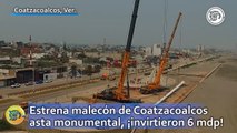 Estrena malecón de Coatzacoalcos asta monumental, ¡invirtieron 6 mdp!