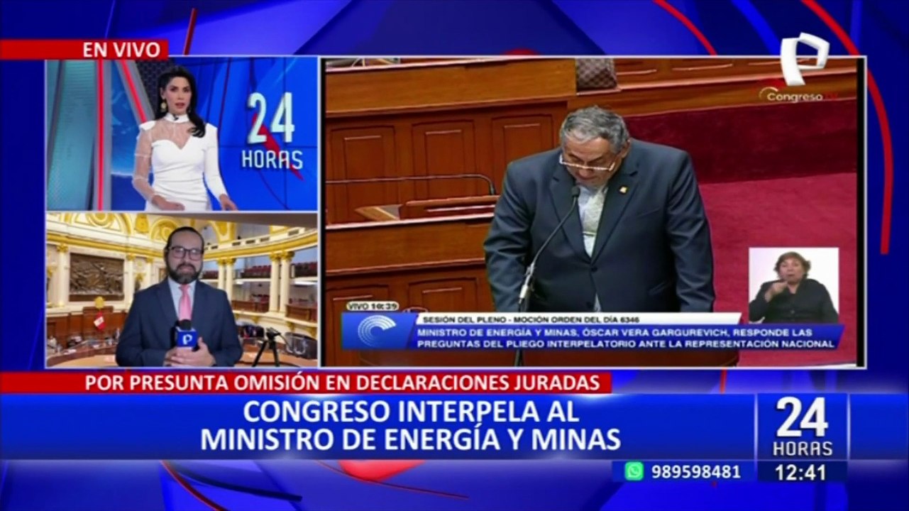 Óscar Vera Gargurevich: Congreso interpela a ministro de Energía y Minas