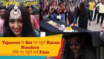 Tejasswi Prakash Birthday: Fans और Karan Kundra के साथ Set पर Tejasswi का Birthday Celebration