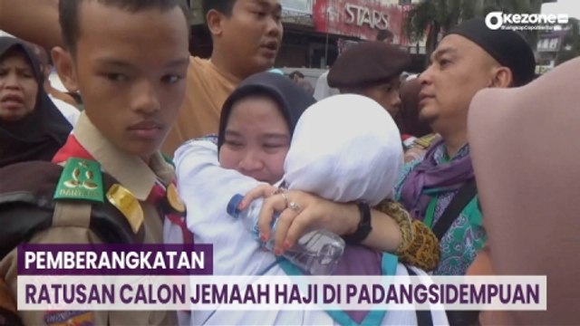 Tangis Haru Keluarga Iringi Pemberangkatan Jemaah Calon Haji di Padangsidempuan