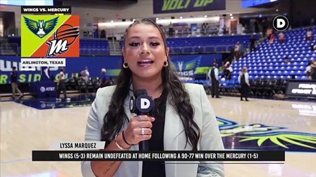 WNBA UPDATE: The Wings (5-3) remain undefeated at home following a 90-77 win over the Phoenix Mercury (1-5)