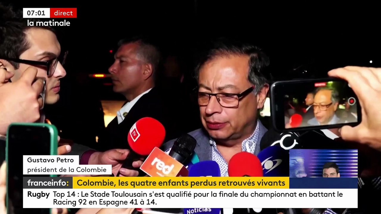 Colombie : Les quatre enfants âgés de 13 ans à un an, rescapés du crash d'un petit avion et retrouvés miraculeusement vivants après quarante jours dans la jungle du sud-est du pays