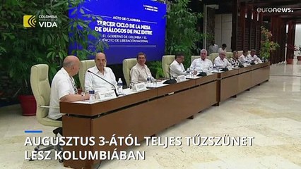 Augusztus 3-ától teljes tűzszünet lesz Kolumbiában