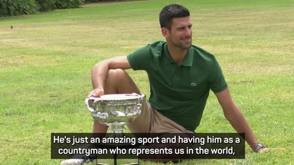 Tải video: Jokic full of Serbian pride for 'amazing' Djokovic