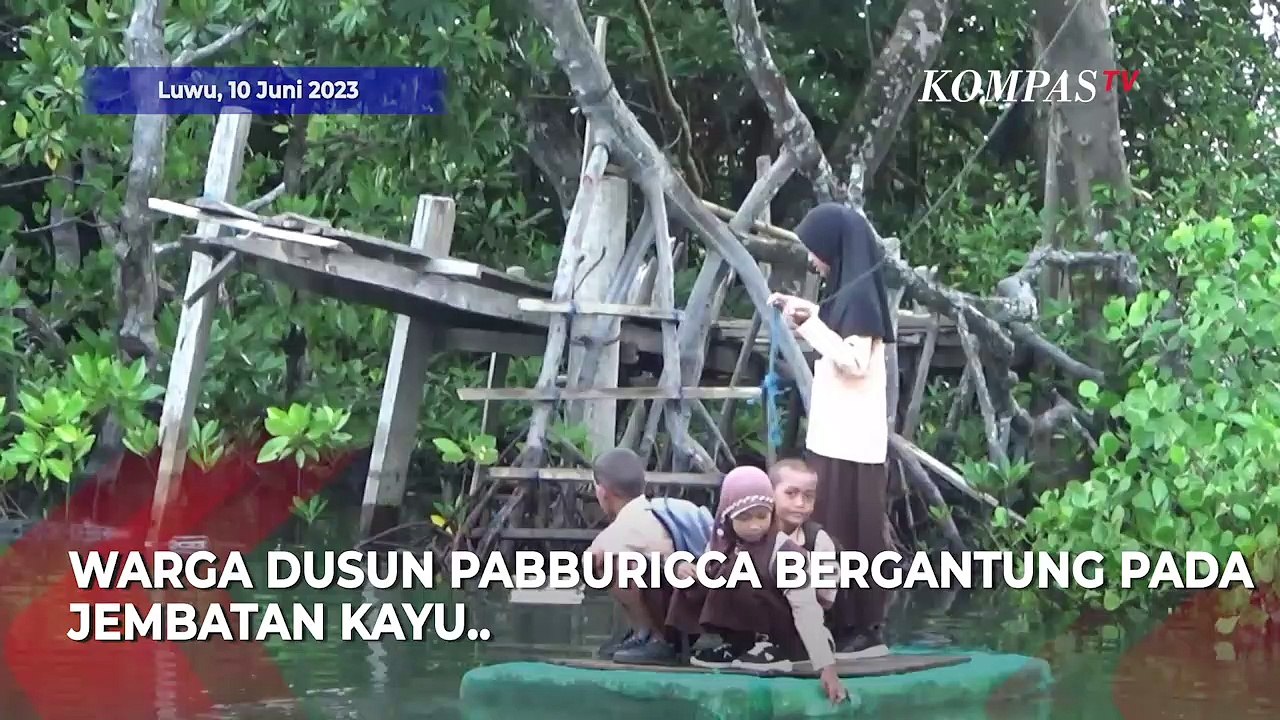 Miris! Siswa SD di Luwu Pakai Gabus Seberangi Sungai untuk ke Sekolah