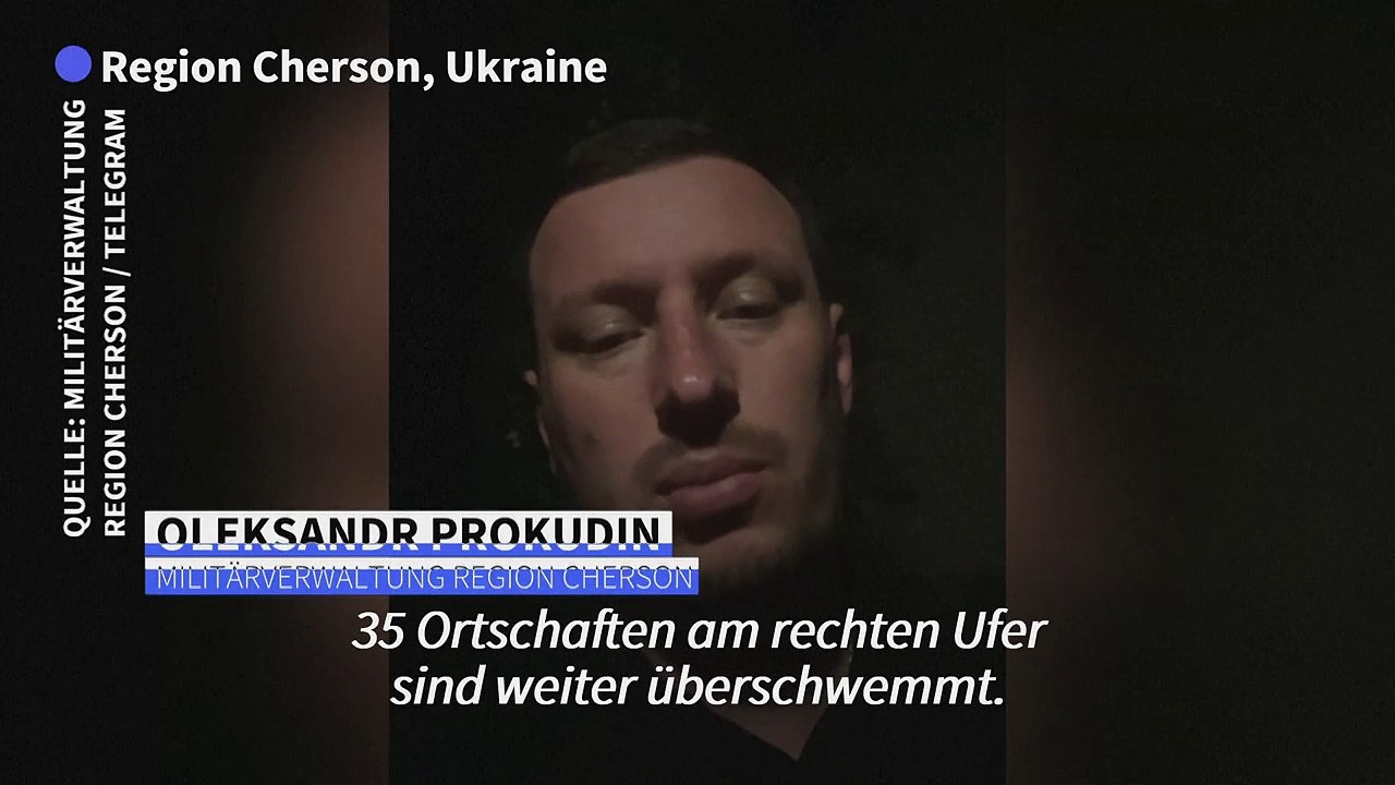 Wasserstand in überfluteten teilen der ukraine sinkt allmählich