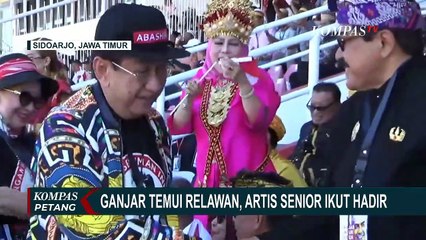Artis Senior Anwar Fuady Hingga Roy Marten Hadiri Pertemuan Ganjar dengan Relawan di Sidoarjo