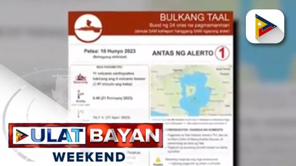 Mga pagyanig sa kapaligiran ng Bulkang Taal, nabawasan na