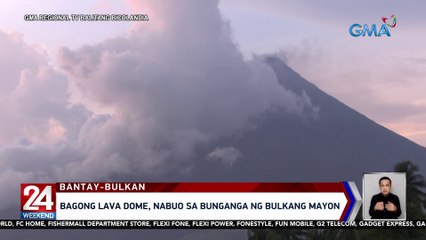 Bagong lava dome, nabuo sa bunganga ng Bulkang Mayon | 24 Oras Weekend
