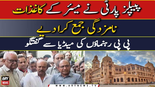 PPP submits nomination papers for Karachi mayor slot