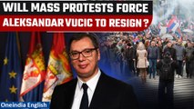 Serbia: Tens of thousands protest for 6th time against govt and gun violence | Oneindia News