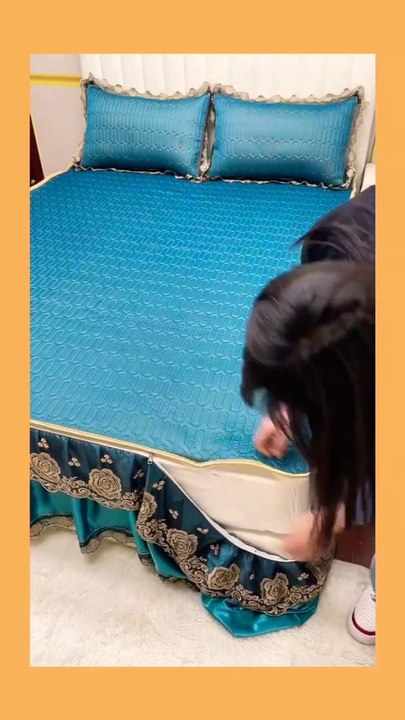 Most Beautiful Frill Bed Sheet Designs , Bed Sheet Set with Pillow Cover, Tiktok