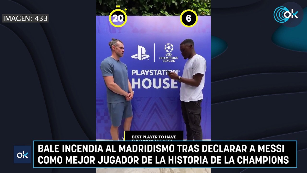 Bale incendia al madridismo tras declarar a Messi como mejor jugador de la historia de la Champions