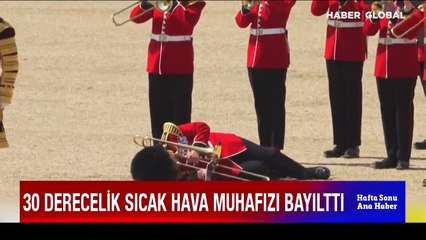 30 derecelik sıcak hava muhafızı böyle bayılttı