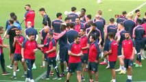 Başakşehir Ziraat Türkiye Kupası finali için son idmanını Gürsel Aksel Stadı'nda yaptı