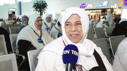 لقاء مع حجاج بيت الله الحرام قبل مغادرتهم مطار القاهرة