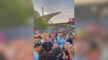 Los aficionados del Manchester City sufren problemas para entrar al estadio