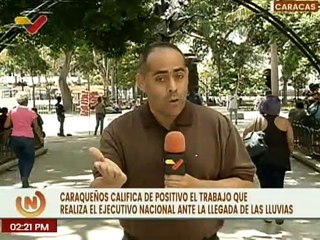 Caraqueños destacan trabajos de prevención de lluvias realizados por el Gobierno Nacional