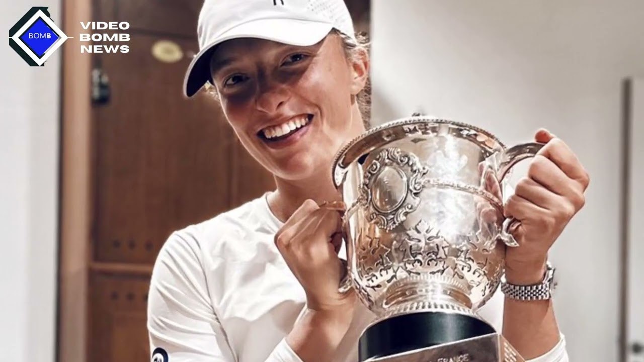 Roland Garros 2023 : Iga Swiatek, la championne de cette édition, fracasse son trophée en direct