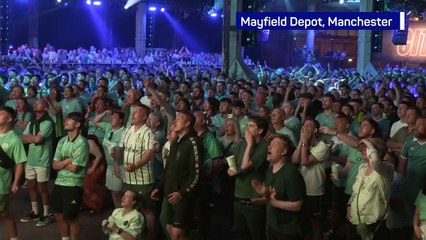City fans celebrate Champions League winner