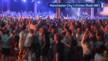 City fans celebrate Champions League winner