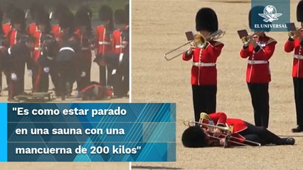 Guardias se desmayan durante ensayo previo a Trooping the Colour en Londres
