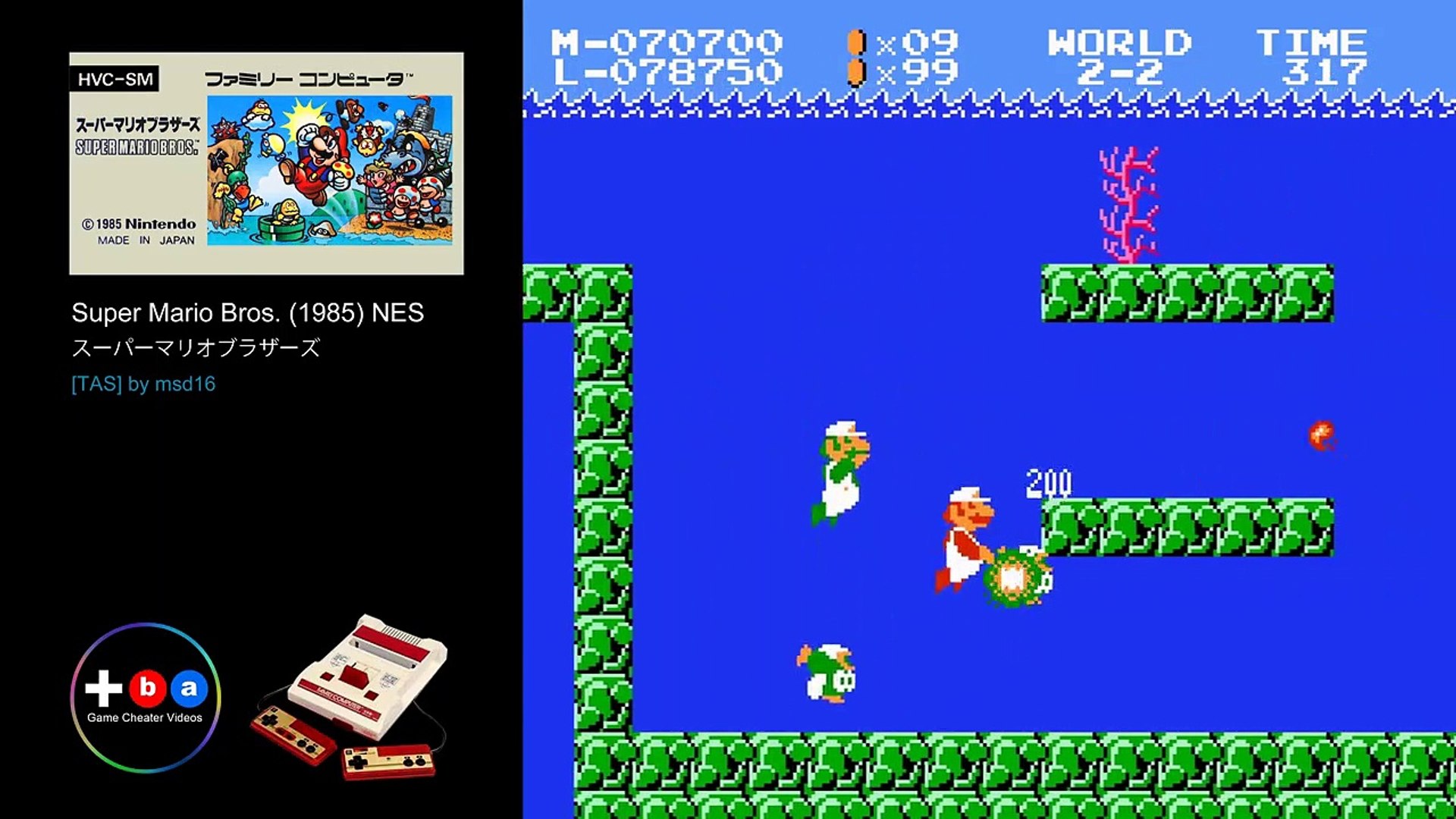 Super Mario Bros (1985) NES - 2 Players, Amazing co-op with 99