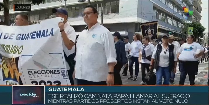 TSE guatemalteco marcha a favor del voto de la población en elecciones generales