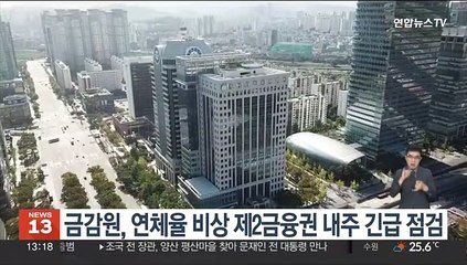 Tải video: 금감원, 연체율 비상 제2금융권 내주 긴급 점검